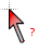 Red Cursor (Black) (Help).cur Preview