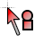 Red Cursor (Black) (Person).cur Preview