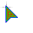 Green read and blue pointer.cur Preview