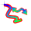 Wavy colour cursor horizontal resize.cur HD version