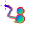 Wavy colour cursor person.cur Preview