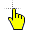 Yellow Windows 7 Aero link select.cur Preview