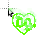 neon green flame fire drain gang D&G logo heart bladee.ani Preview