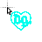 neon light blue gang D&G logo heart bladee.ani Preview