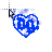 neon dark blue flame drain gang D&G logo heart bladee.ani Preview