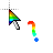 3D rainbow help.cur Preview