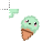green pastel pixelated icecream normal select.cur Preview