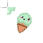 green pastel pixelated icecream normal select.cur