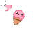 pink pastel pixelated icecream normal select.cur Preview
