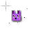 Purple Kawaii bunny screaming bunny.cur Preview