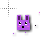 Purple Kawaii bunny screaming bunny.cur