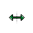 Horizontal Resize Basic Green Ornament.cur Preview