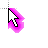 Pink-Shaded-Fire Mouse Pointer-.cur Preview