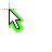 Green-Shaded-Fire Mouse Pointer-.cur Preview