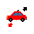 Red car diagonal 1.ani Preview