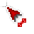 Terraria Red Cursor White Background Diagonal Resize 2.cur Preview