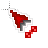 Terraria Red Cursor White Background Diagonal Resize 2.cur