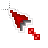 Terraria Red Cursor White Background Diagonal Resize 1.cur Preview