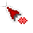 Terraria Red Cursor White Background Horizontal Resize.cur Preview