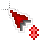 Terraria Red Cursor White Background Vertical Resize.cur Preview