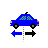 Blue car horizontal.ani Preview