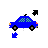 Blue car diagonal 1.ani Preview