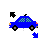 Blue car diagonal 2.ani Preview