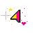 Preppy Cursors Set - Pink and Yellow normal select left handed.c Preview