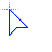 Outline cursor blue.cur Preview