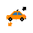 Orange car diagonal 1.ani Preview
