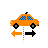 Orange car horizontal.ani Preview