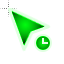 Energetic green working in background.cur HD version