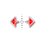 Red heart pulse horizontal resize.cur