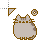 Pusheen working in background.ani Preview