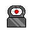 Red circular dot.cur Preview