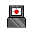 Red rectangular dot.cur Preview
