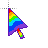 ugly rainbow cursor.cur Preview