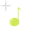 eighth note yellow.cur Preview