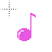 eighth note pink.cur Preview