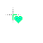 Light green and cyan heart.cur Preview