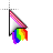lovely hot pink purple rainbow.cur Preview