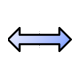 Blue Horizontal Resize.cur 200% version