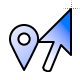 Blue Location Select Left.cur 200% version