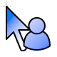 Blue Person Select Right.cur 200% version