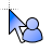 Blue Person Select Right.cur Preview