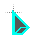 Teal Black Diagonal Left.cur Preview