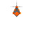 Orange Black Filled Vertical.cur Preview