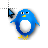 Cartoon Blue Penguin Cursor.cur Preview