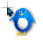 Cartoon Blue Penguin Cursor.cur