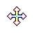 Rainbow xArrow v1 Black Outline.ani Preview